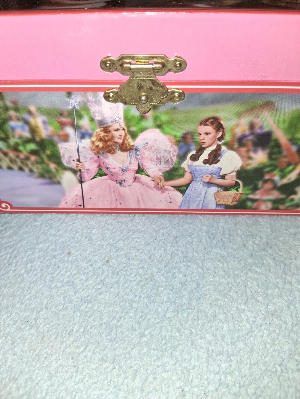 Pink Jewelry Storage Box with Gold Accent